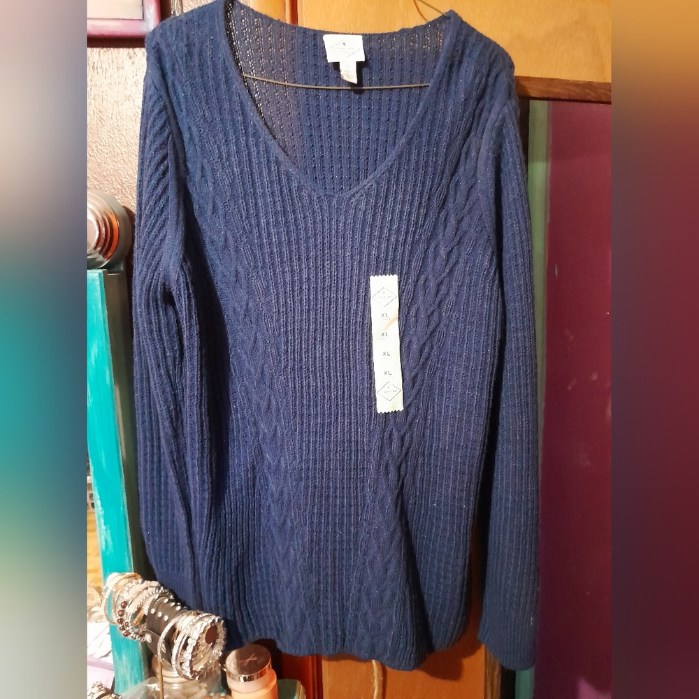 New cute sweater, hard to tell on pictures  but it has some sparkle on it